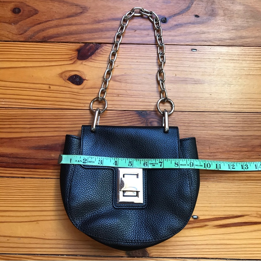 Steve Madden Black Red Round Chain Crossbody Purse, EUC, 9.5” x 8” - Picture 4 of 15